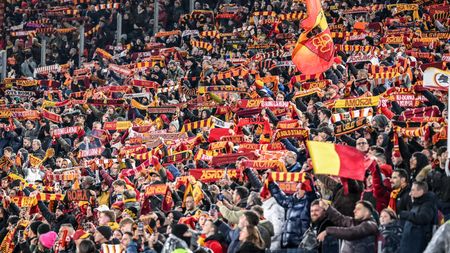 ROME, ITALY - JANUARY 07: AS Roma fans during the Serie A TIM match between AS Roma and Atalanta BC at Stadio Olimpico on January 07, 2024 in Rome, Italy. (Photo by Fabio Rossi/AS Roma via Getty Images)