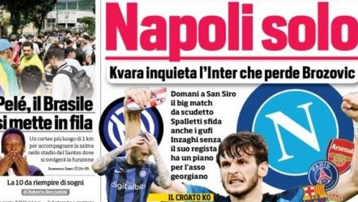 IL NAPOLI SUI MEDIA – Le prime pagine dei giornali di oggi 3 gennaio 2023 - immagine 1