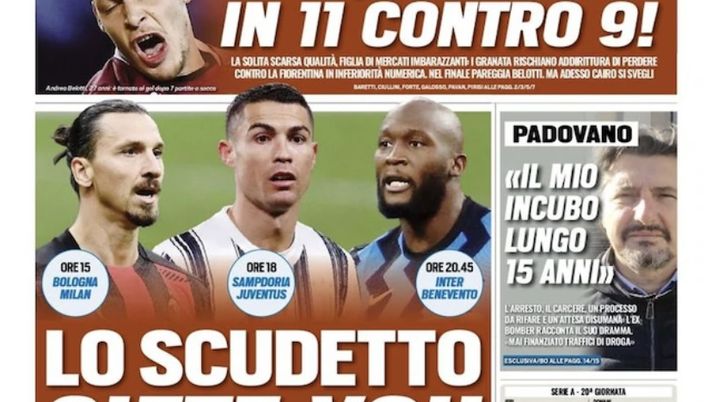 Prima Pagina, Tuttosport: “Lo scudetto siete voi! Toro, nemmeno in 11 contro 9!” Prima Pagina, Tuttosport: “Lo scudetto siete voi! Toro, nemmeno in 11 contro 9!”