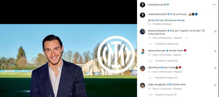 Darmian rinnova, Bastoni lo sfotte: “Ti avrei dato 100 mln alla firma solo per…”- immagine 2