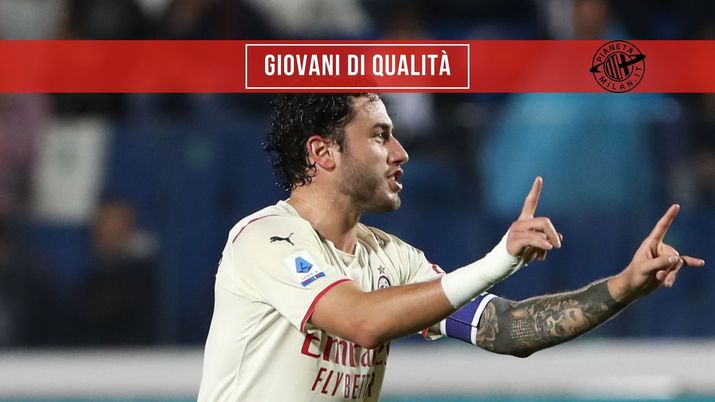 Davide Calabria (difensore AC Milan) qui durante Atalanta-Milan 2-3 (Serie A 2021-2022) | News (Getty Images) Calabria AC Milan Atalanta-Milan Serie A 2021-2022