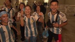 Argentina, tifosi in festa a Buenos Aires e allo stadio Lusail | VIDEO