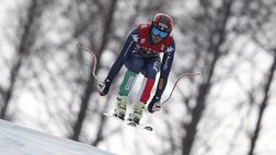Emanuele Buzzi al lavoro con gli azzurri a Santa Caterina