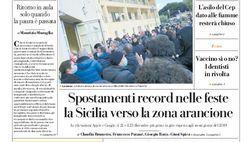 Prima Pagina, La Repubblica-Palermo: “Scuola, rientro caos. La Sicilia verso la zona arancione”