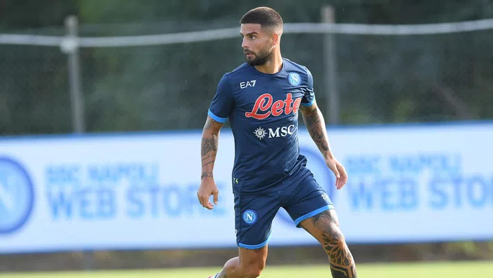 NAPLES, ITALY - AUGUST 25: Lorenzo Insigne  of Napoli during an SSC Napoli training session on August 25, 2021 in Naples, Italy. (Photo by SSC NAPOLI/SSC NAPOLI via Getty Images)