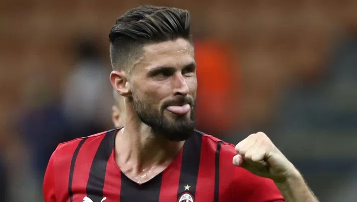 Olivier Giroud attaccante AC Milan. In rossonero dalla sessione di calciomercato 2021/22 (Getty Images)