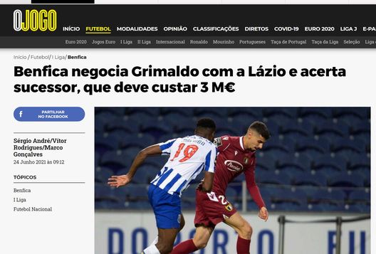 La notizia riportata su O Jogo La notizia riportata su O Jogo
