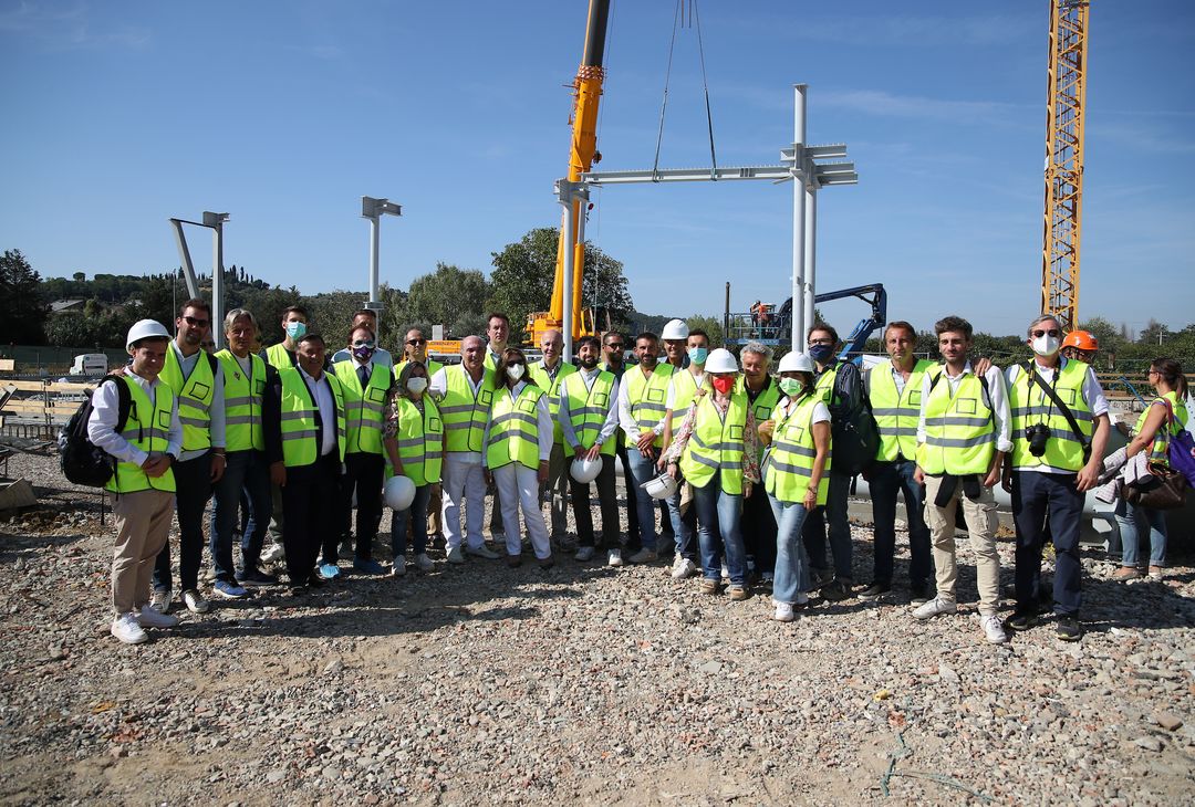  7 Agosto 2021 Bagno a Ripoli, cantiere Viola Park, visita della strampa. 