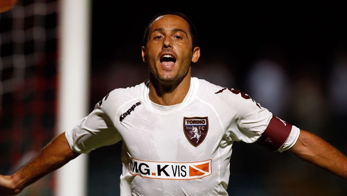 GROSSETO, ITALY - AUGUST 21:  David Di Michele of Torino celebrates scoring during the Serie B match between Grosseto and Torino FC at Carlo Zecchini Stadium on August 21, 2009 in Grosseto, Italy.  (Photo by Paolo Bruno/Getty Images) 