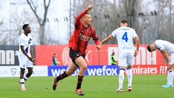 Camarda-gol: il Milan pareggia il derby Primavera e lui continua a stupire