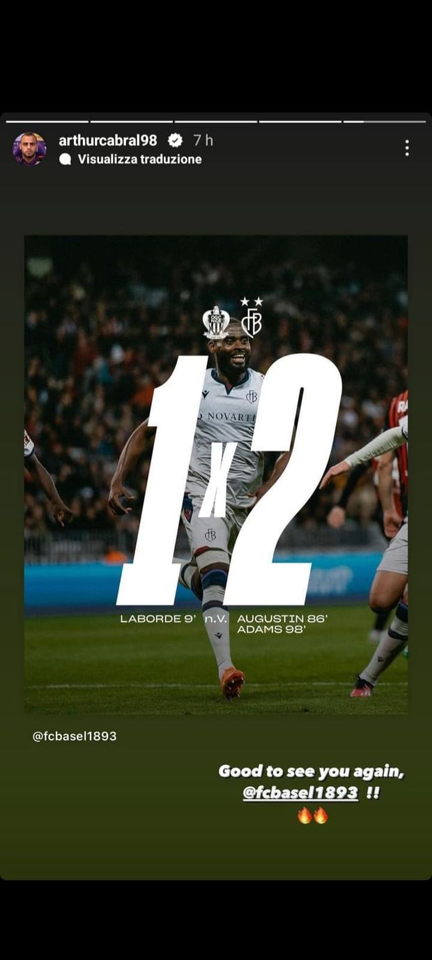 Cabral festeggia il Basilea: “Bello rivedervi di nuovo”- immagine 2
