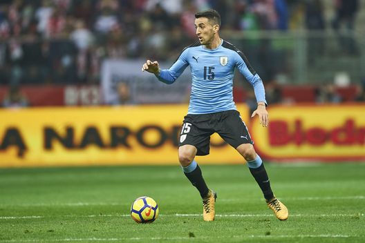 Vecino con la maglia dell'Uruguay Vecino con la maglia dell'Uruguay