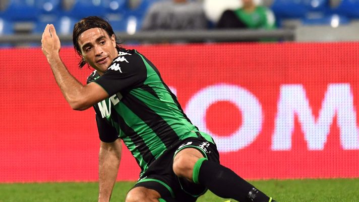 REGGIO NELL'EMILIA, ITALY - SEPTEMBER 24: Alessandro Matri of US Sassuolo reacts during the Serie A match between US Sassuolo and Bologna FC at Mapei Stadium - Citta' del Tricolore on September 24, 2017 in Reggio nell'Emilia, Italy. (Photo by Alessandro Sabattini/Getty Images) REGGIO NELL'EMILIA, ITALY - SEPTEMBER 24: Alessandro Matri of US Sassuolo reacts during the Serie A match between US Sassuolo and Bologna FC at Mapei Stadium - Citta' del Tricolore on September 24, 2017 in Reggio nell'Emilia, Italy. (Photo by Alessandro Sabattini/Getty Images)