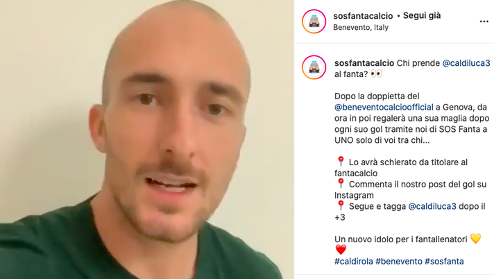 ? Caldirola con SOS Fanta: “Se mi comprate all’asta e mi schiererete quando segno, vi regalo…” - immagine 1