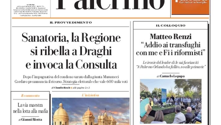 Prima Pagina, La Repubblica-Palermo: “Sanatoria, la Regione si ribella a Draghi“ 