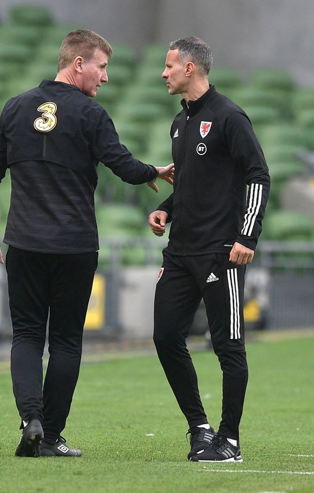 Ryan Giggs a Dublino prima del match con l'Eire nello scorso mese di ottobre (Photo by Charles McQuillan/Getty Images) Ryan Giggs a Dublino prima del match con l'Eire nello scorso mese di ottobre (Photo by Charles McQuillan/Getty Images)