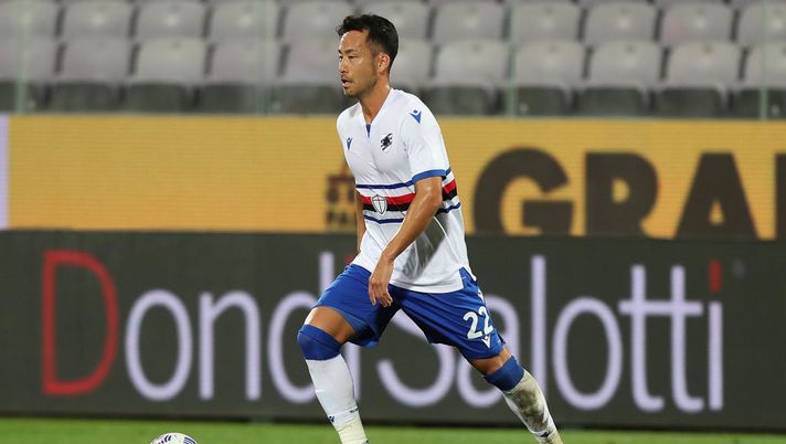 FLORENCE, ITALY - OCTOBER 02: Maya Yoshida of US Sampdoria in action during the Serie A match between ACF Fiorentina and UC Sampdoria at Stadio Artemio Franchi on October 2, 2020 in Florence, Italy.  (Photo by Gabriele Maltinti/Getty Images) 