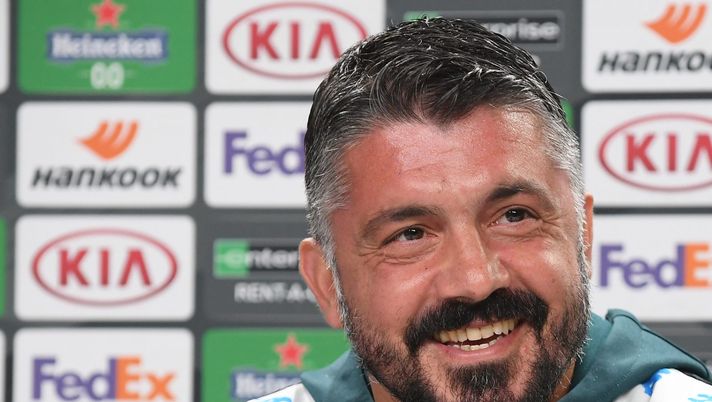 Gennaro Gattuso (allenatore Napoli) durante una conferenza stampa | Serie A News (Getty Images) 