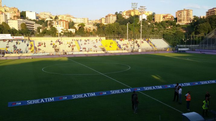 L'immagine del campo da gioco dello stadio Matusa di Frosinone, dove debutterà il Torino quest'anno (foto: radioday.it) 