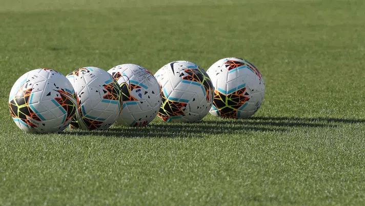 FERRARA, ITALY - JULY 26: General view of balls prior the Serie A match between SPAL and Torino FC at Stadio Paolo Mazza on July 26, 2020 in Ferrara, Italy.  (Photo by Gabriele Maltinti/Getty Images)