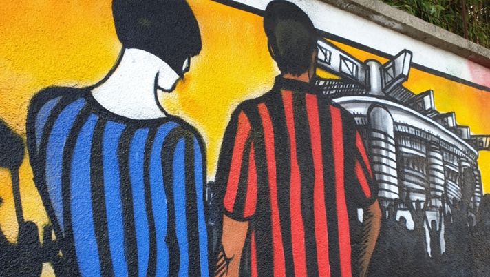 Milano, sui muri è già derby Serie A, due giornate con 5000 tifosi: ritorno al sold out per il derby di Milano - immagine 1