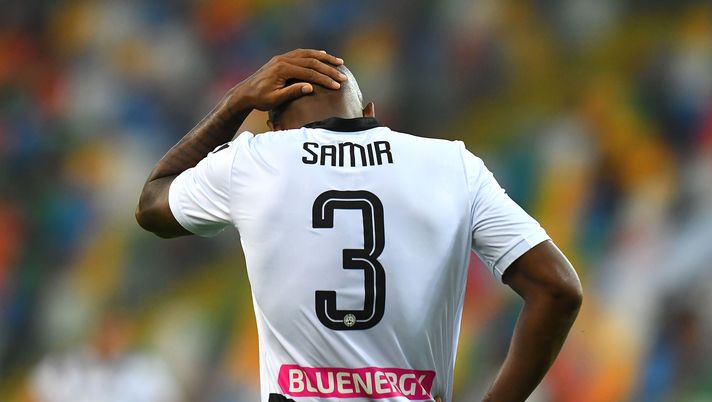 UDINE, ITALY - JULY 29: Samir of Udinese Calcio reacts during the Serie A match between Udinese Calcio and US Lecce at Stadio Friuli on July 29, 2020 in Udine, Italy. (Photo by Alessandro Sabattini/Getty Images)