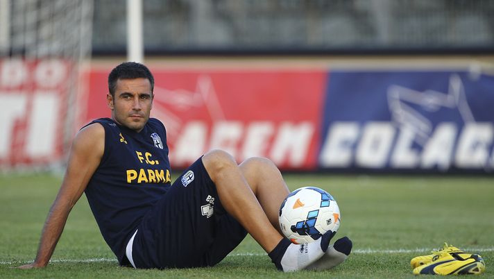 GUBBIO, ITALY - AUGUST 06:  Marco Marchionni of Parma FC looks on during FC Parma Training Session at Stadio Barbetti on August 6, 2013 in Gubbio, Italy.  (Photo by Marco Luzzani/Getty Images) 