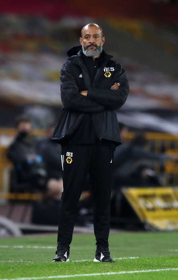 WOLVERHAMPTON, ENGLAND - SEPTEMBER 21: Nuno Espirito Santo, Manager of Wolverhampton Wanderers looks on during the Premier League match between Wolverhampton Wanderers and Manchester City at Molineux on September 21, 2020 in Wolverhampton, England. (Photo by Nick Potts - Pool/Getty Images) WOLVERHAMPTON, ENGLAND - SEPTEMBER 21: Nuno Espirito Santo, Manager of Wolverhampton Wanderers looks on during the Premier League match between Wolverhampton Wanderers and Manchester City at Molineux on September 21, 2020 in Wolverhampton, England. (Photo by Nick Potts - Pool/Getty Images)