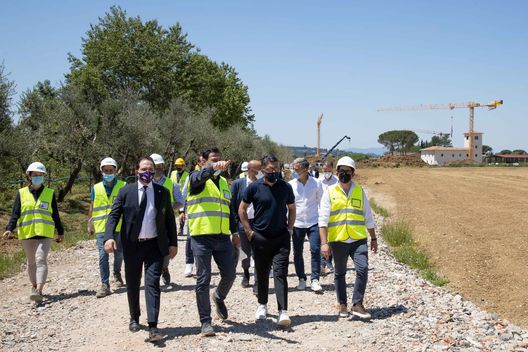 Firenze, visita del nuovo allenatore della Fiorentina Gennaro Gattuso nel cantire del centro sportivo Viola Park, accompagnato da Joseph Commisso, Joe Barone e l'architetto Casamonti2021 06 04 © Niccolò Cambi/Massimo Sestini 