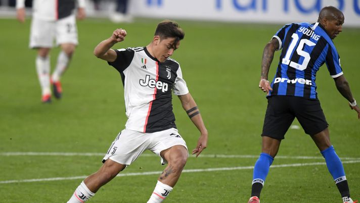 TURIN, ITALY - MARCH 08:  Paulo Dybala of Juventus scores the goal of of 2-0 during the Serie A match between Juventus and  FC Internazionale at Allianz Stadium played behind closed doors after rules to limit the spread of Covid-19 have been put in place on March 8, 2020 in Turin, Italy.  (Photo by Filippo Alfero - Juventus FC/Juventus FC via Getty Images) 