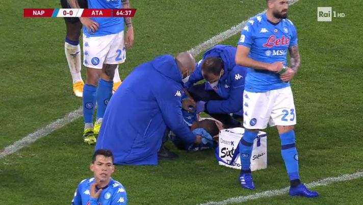 Napoli-Atalanta, momento di apprensione per Demme: le sue condizioni 