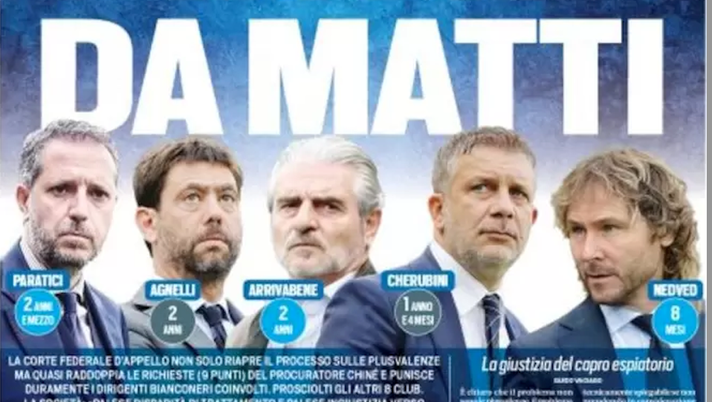 Tuttosport sulla sentenza Juve: “Cecchinaggio feroce e insensato, roba da matti!” - immagine 1