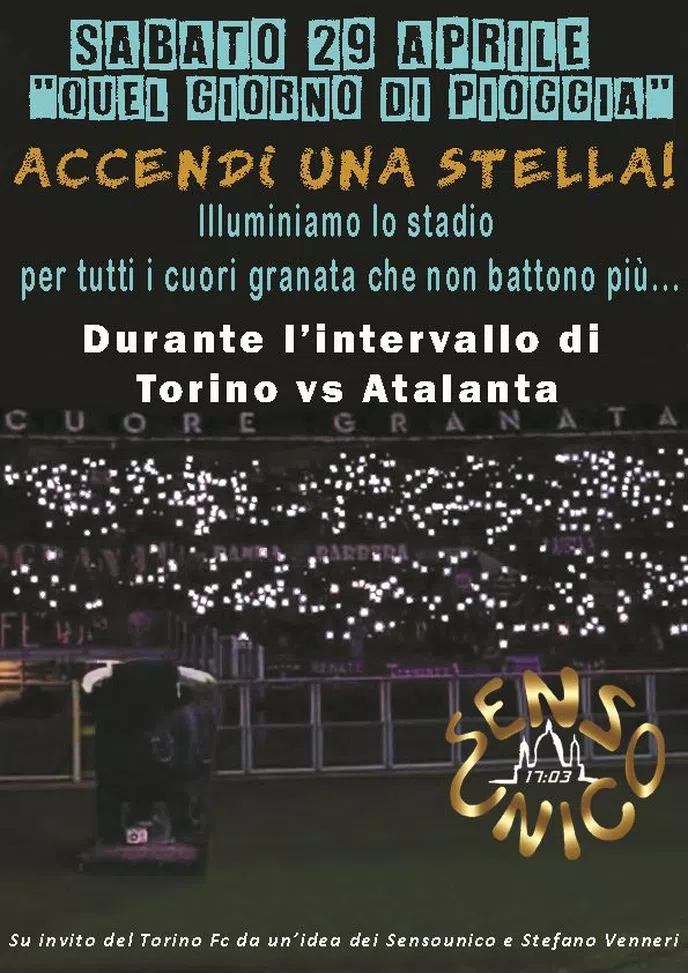 Toro-Atalanta, nell’intervallo flash mob con i Sensounico per ricordare il Grande Torino- immagine 2