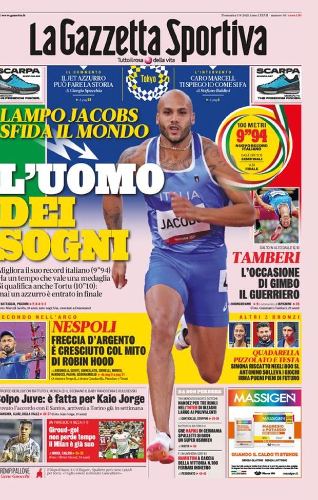 Prima Pagina, La Gazzetta dello Sport: “L’uomo dei sogni. Juve, fatta per Kaio Jorge”  Prima Pagina, La Gazzetta dello Sport: “L’uomo dei sogni. Juve, fatta per Kaio Jorge”