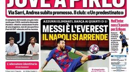 Corriere dello Sport: “Juve a Pirlo. Messi è l’Everest, il Napoli si arrende”