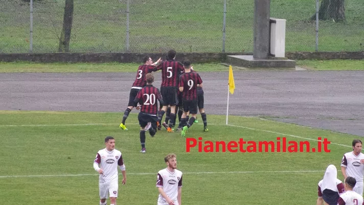 L'esultanza del Milan Primavera (Credits: Pianetamilan.it)