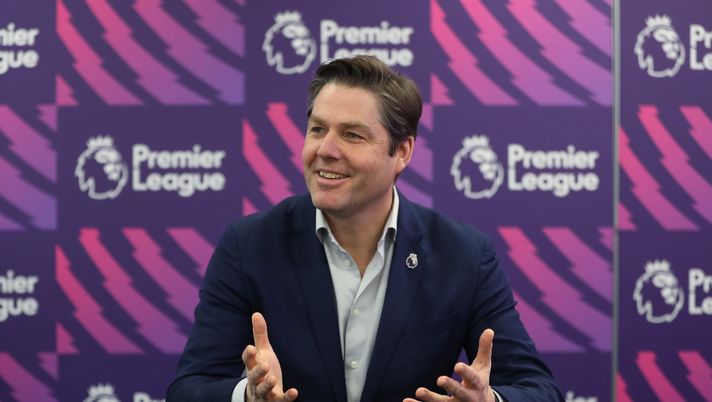 LONDON, ENGLAND - FEBRUARY 04: Richard Masters, Chief Executive of Premier League, addresses journalists during a media briefing on February 04, 2020 in London, England. (Photo by Alex Morton/Getty Images for Premier League) 