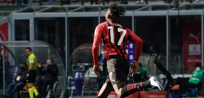 Rafael Leao (attaccante AC Milan) esulta per il suo gol in Milan-Sampdoria 1-0 (Serie A 2021-2022) | News (Getty Images) Rafael Leao AC Milan