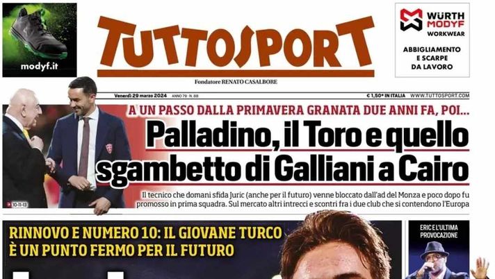 PRIMA PAGINA TUTTOSPORT OGGI: “Caso Acerbi, Gravina tra garantismo e imbarazzo” - immagine 1