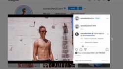 Romeo Beckham segue le orme del padre, sex symbol sui social. E Borriello predica calma
