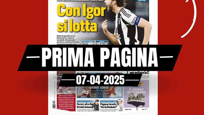 Prima Pagina Tuttosport 07-04-2025 Prima Pagina Tuttosport 07-04-2025