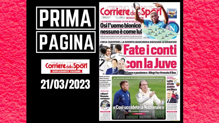 Prima pagina Corriere dello Sport: 'Fate i conti con la Juve'