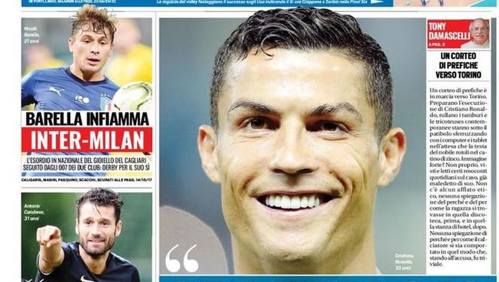Prima Pagina, Tuttosport: “Ora parlo io. Barella infiamma Inter-Milan. Azzurri, imparate da loro. Candreva…” Prima Pagina, Tuttosport: “Ora parlo io. Barella infiamma Inter-Milan. Azzurri, imparate da loro. Candreva…”