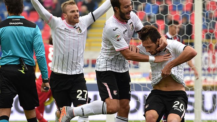 Franco Vazquez festeggia la rete siglata al Dall'Ara contro il Bologna  Franco Vazquez festeggia la rete siglata al Dall'Ara contro il Bologna