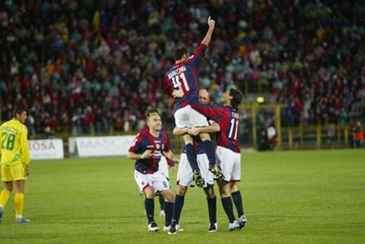 BOLOGNA MANTOVA  NELLA FOTO ESULTANZA MARAZZINA 