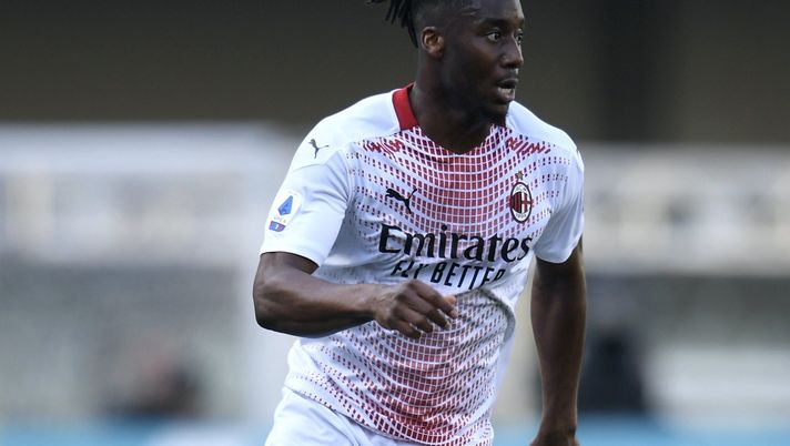 Soualiho Meïte (centrocampista AC Milan), qui durante Verona-Milan 0-2 (Serie A 2020-2021) | News (Getty Images) 