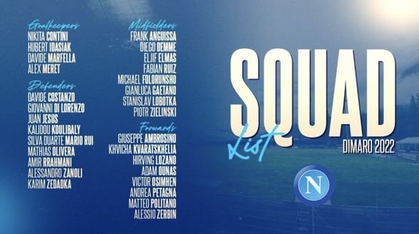 UFFICIALE – I convocati del Napoli per il ritiro di Dimaro: ci sono Koulibaly e Politano- immagine 2