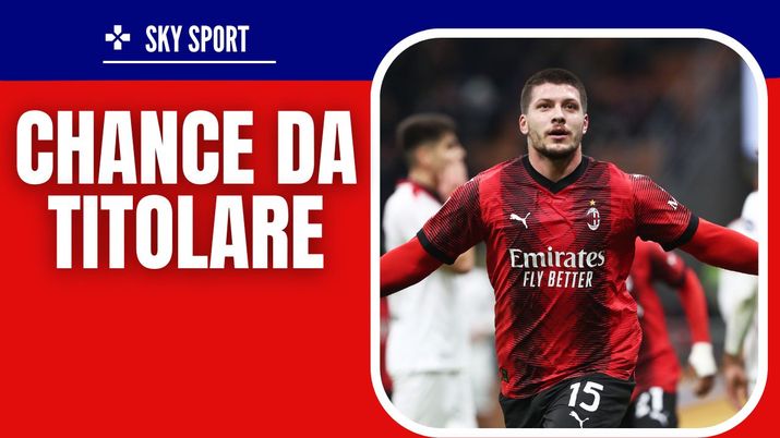 esultanza gol Luka Jovic AC Milan Frosinone-Milan 2-3 Serie A 2023-2024