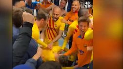 VIDEO Real Madrid-Barcellona 0-4: Dani Alves e Xavi, show negli spogliatoi blaugrana