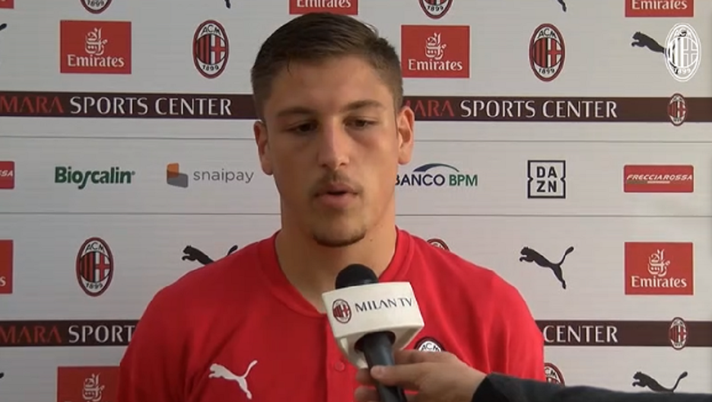 Riccardo Tonin, attaccante del Milan Primavera, @acmilan 